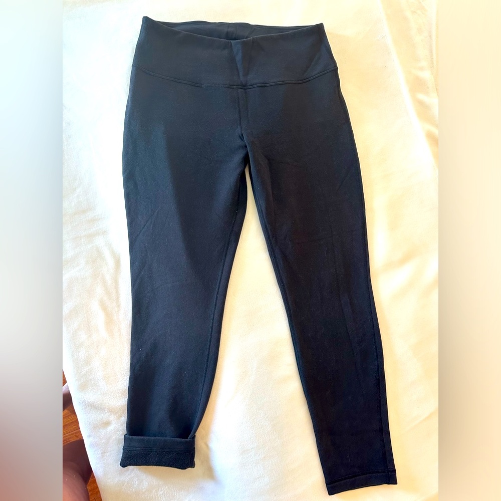 Lululemon cotton brushed Wunder Under high rise legging size 12